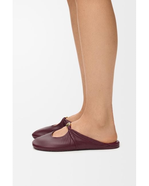 Loewe Red Pebble Soft Mule