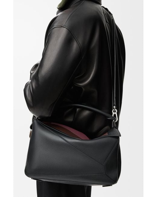 Loewe Black Large Puzzle Bag for men