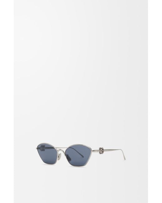 Loewe Blue Anagram Bombé Hexagon Sunglasses For