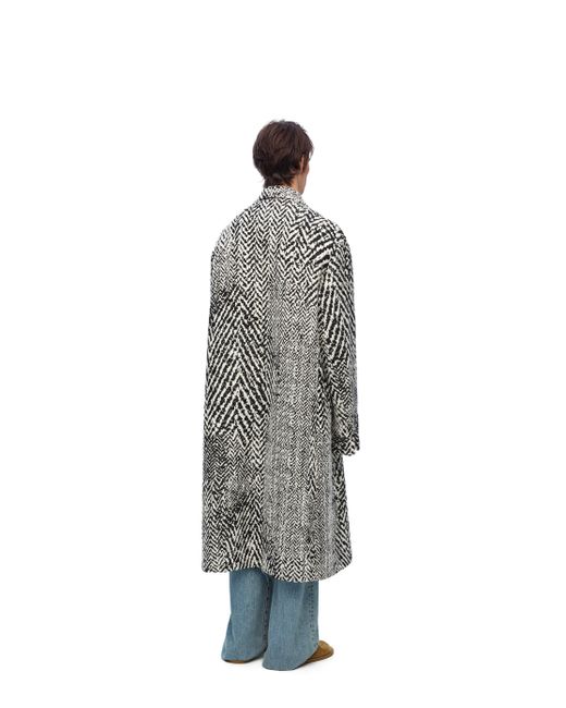 Loewe Gray Luxury Coat In Wool Blend for men