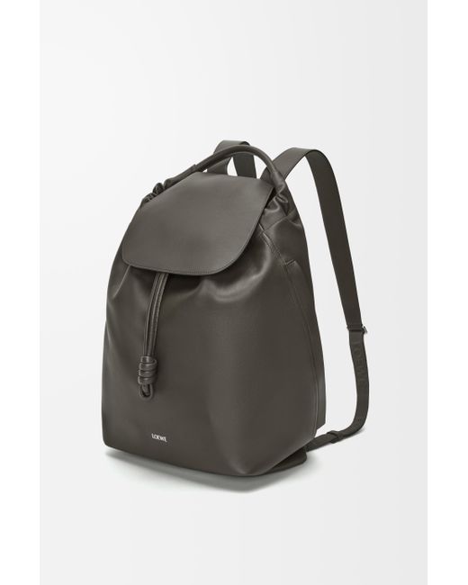 Loewe Black Flamenco Backpack In Shiny Supple Calfskin for men
