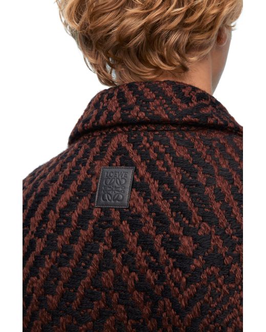 Loewe Red Luxury Workwear Jacket In Wool Blend for men