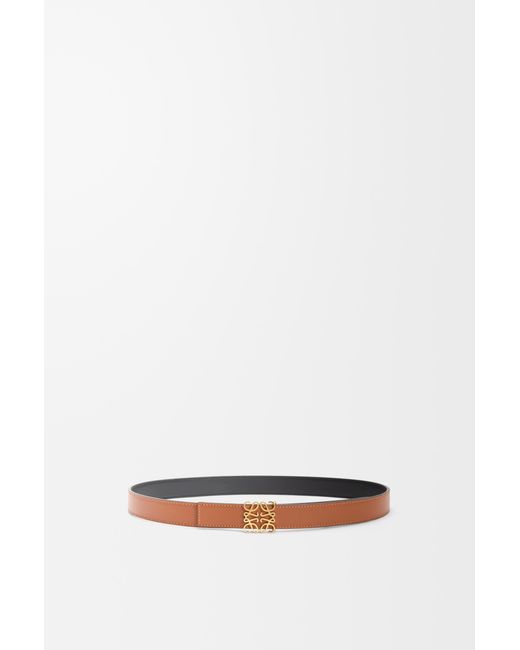 Loewe White Anagram Reversible Leather Belt for men