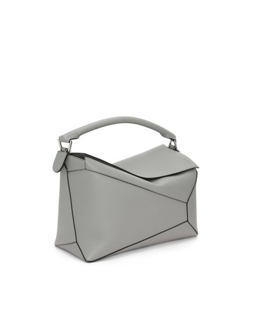Loewe Gray Large Puzzle Bag In Classic Calfskin for men