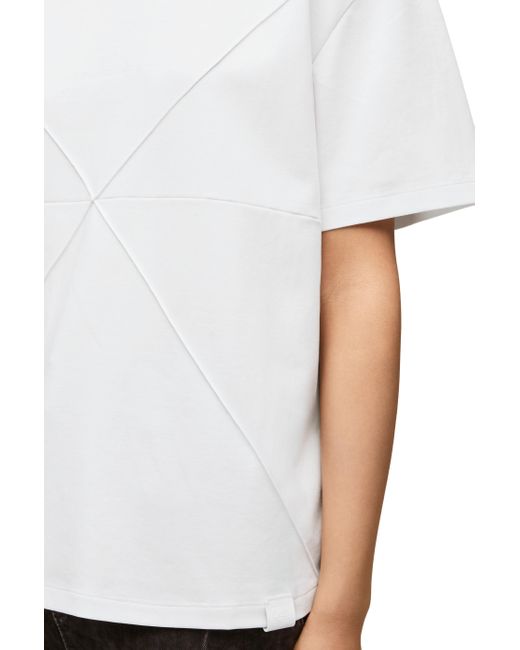 Loewe White Luxury Puzzle Fold Relaxed Fit T-shirt In Cotton