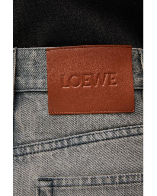 Loewe Blue High Waisted Jeans In Cotton