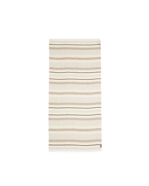 Loewe White Scarf In Linen