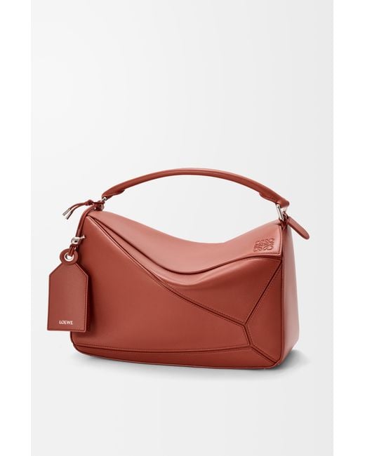 Loewe Red Large Featherlight Puzzle Bag for men