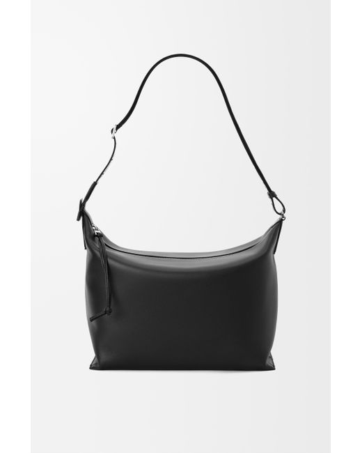 Loewe Black Cubi Crossbody Bag In Supple Smooth Calfskin And Jacquard for men