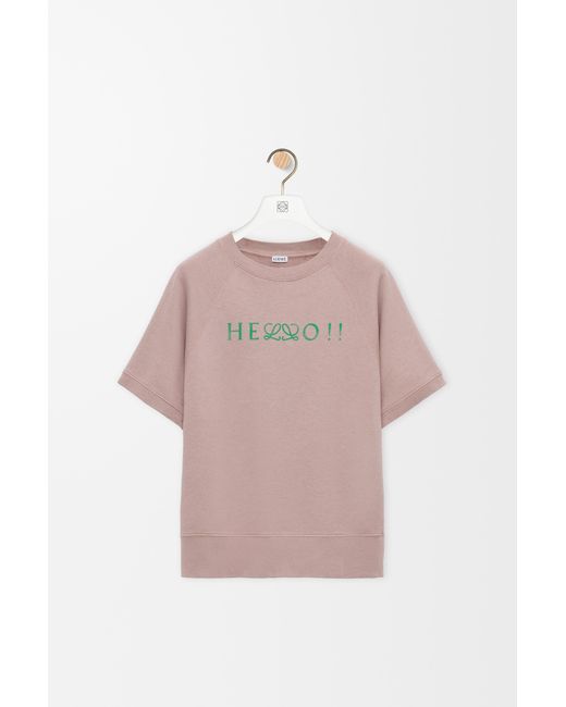 Loewe Pink Short Sleeve Sweatshirt for men