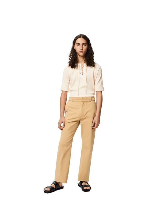 Loewe Luxury Straight Leg Trousers In 