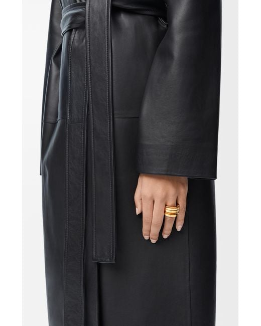 Loewe Metallic Graphic Ring In Sterling Silver
