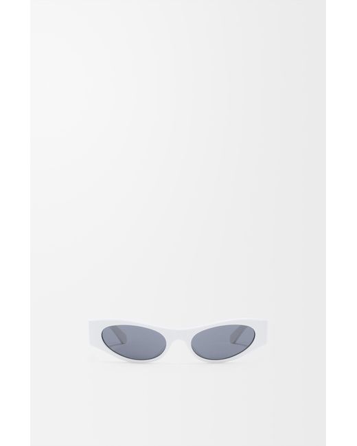 Loewe White Flash Slim Cateye Sunglasses For