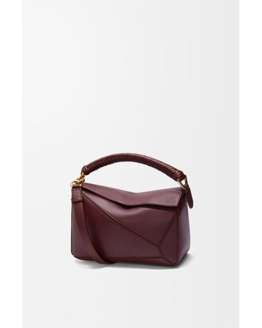 Loewe Purple Luxury Small Puzzle Bag In Smooth Calfskin