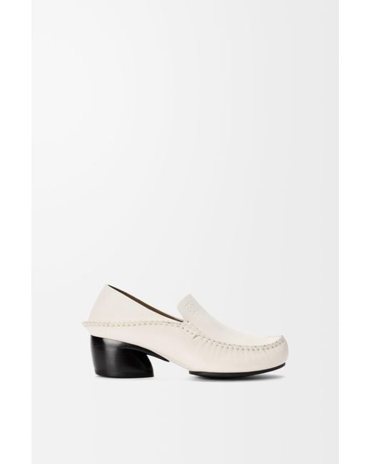 Loewe White Oval Loafer