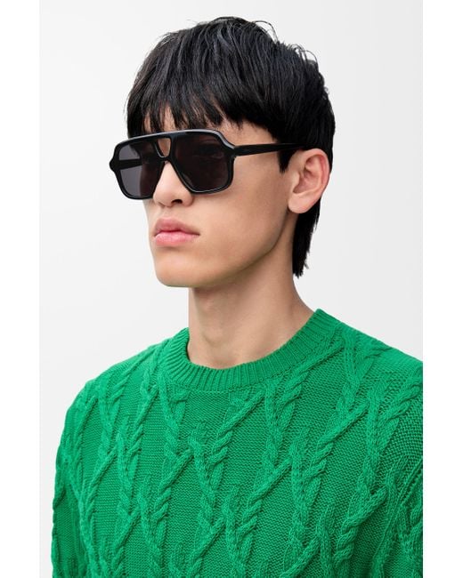Loewe Black Aviator Slim Sunglasses Hombre for men