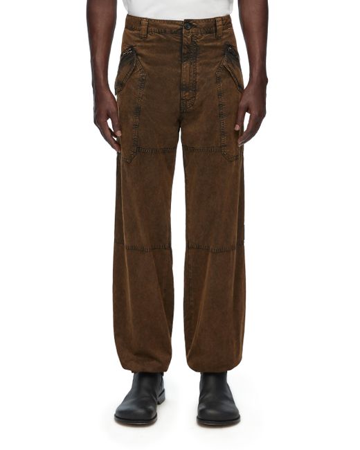 Loewe Brown Luxury Cargo Trousers In Technical Cotton for men