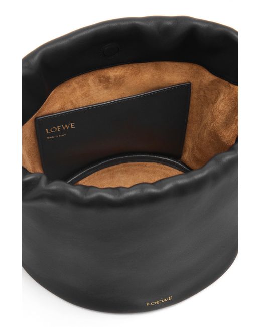 Loewe Black Flamenco Purse Bucket Bag In Mellow Nappa Lambskin