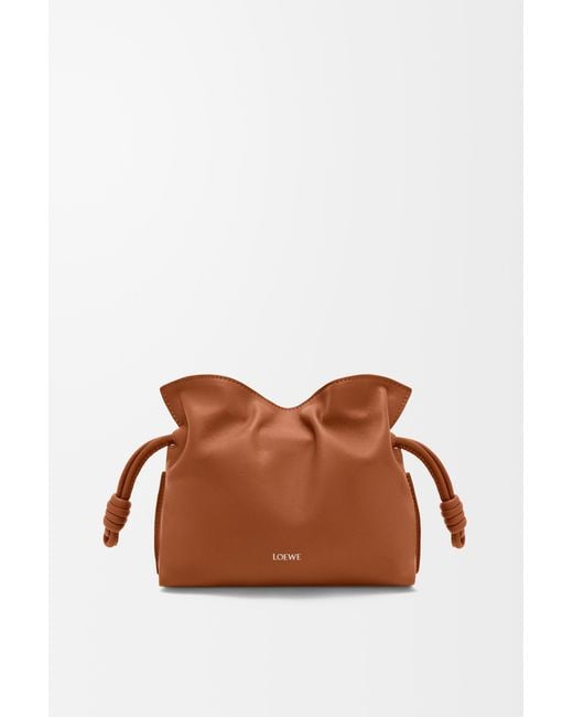 Loewe Brown Mini Flamenco Clutch