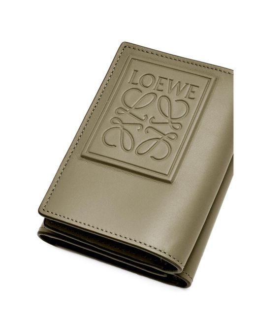 Loewe Green Luxury Trifold Wallet In Satin Calfskin for men