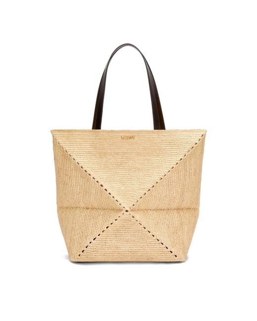 Loewe Natural Luxury Xl Puzzle Fold Tote In Raffia for men