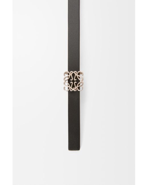 Loewe White Reversible Anagram Cube Belt In Smooth Calfskin