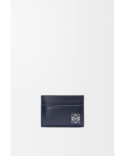 Loewe Blue Luxury Puffer Anagram Plain Cardholder In Shiny Nappa Calfskin