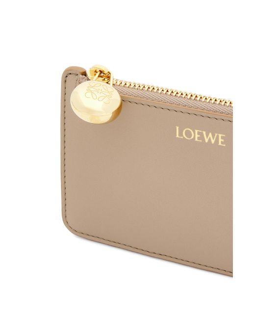 Loewe Natural Luxury Pebble Coin Cardholder In Shiny Nappa Calfskin For