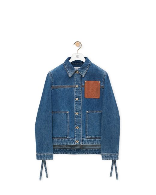 Loewe Blue Workwear Jacket In Denim