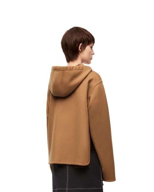 Loewe Natural Hooded Jacket In Wool And Cashmere