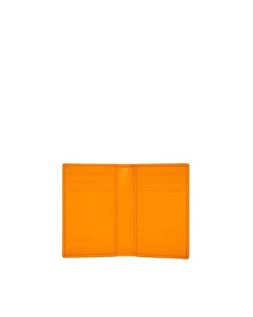 Loewe Orange Puzzle Bifold Cardholder In Classic Calfskin for men