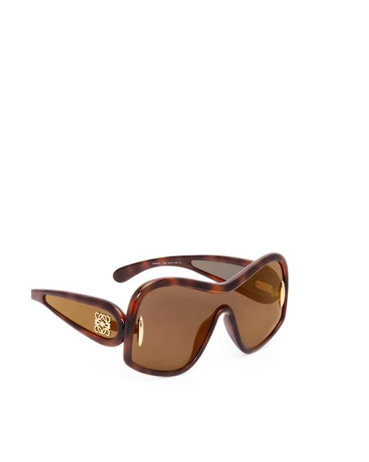 Loewe Black Luxury Square Mask Sunglasses In Acetate And Nylon
