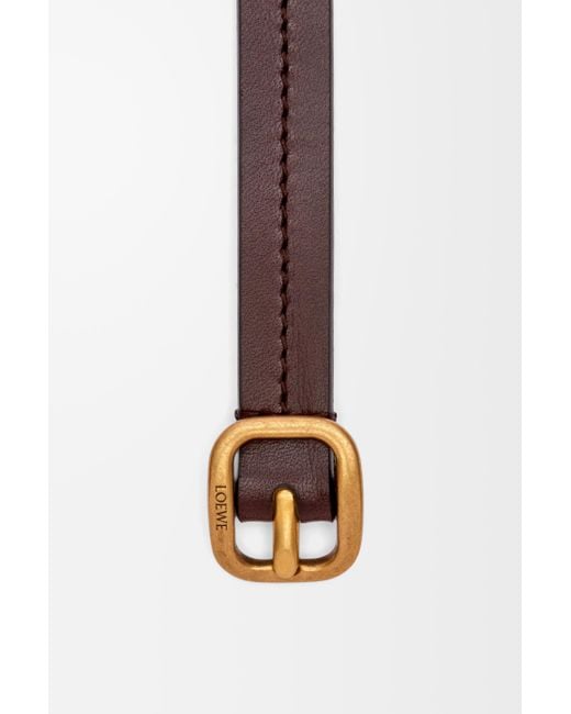 Loewe White Rounded Soft Belt In Classic Calfskin