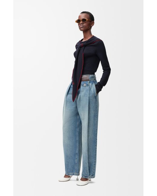 Loewe Blue Scarf Sweater