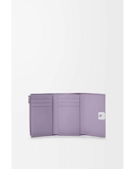 Loewe Purple Anagram Small Vertical Wallet