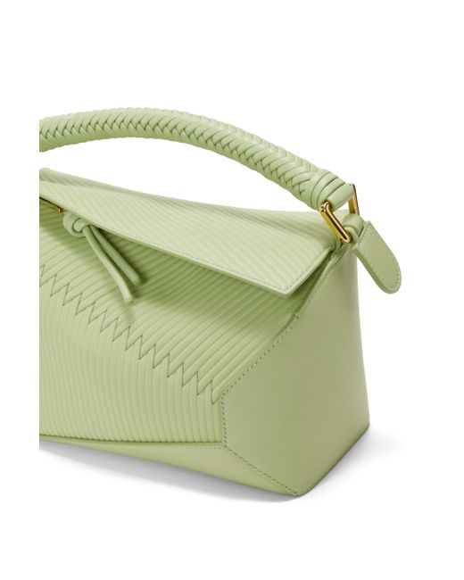 Loewe Green Luxury Small Puzzle Bag In Calfskin