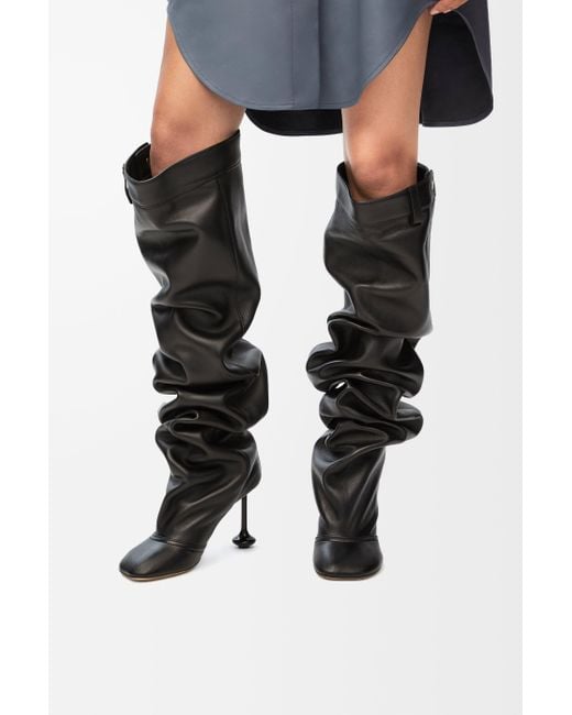 Loewe Black Luxury Toy Over The Knee Boot In Nappa Lambskin