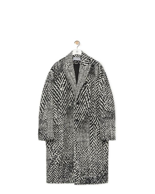Loewe Gray Luxury Coat In Wool Blend for men