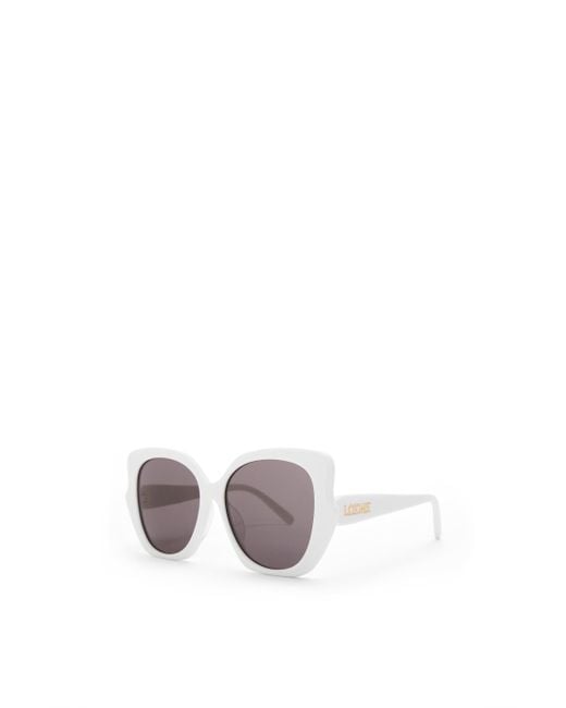 Loewe White Luxury Fantasy Slim Sunglasses