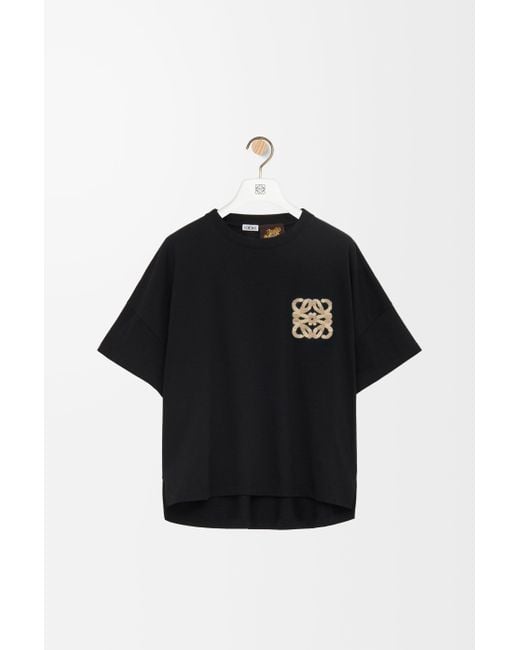 Loewe Black Luxury Boxy Fit T-shirt In Cotton
