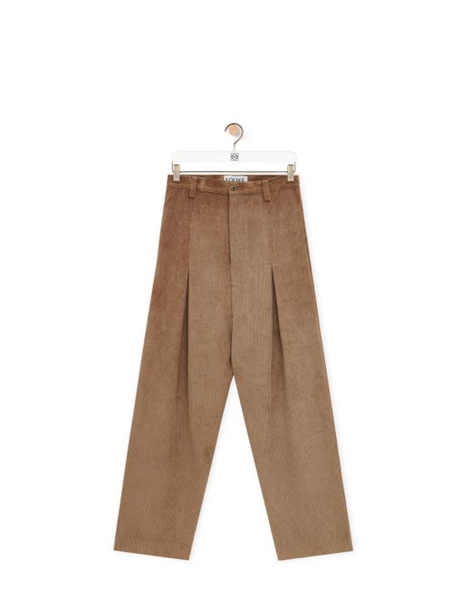 Loewe Brown Luxury Low Crotch Trousers In Cotton And Cashmere for men