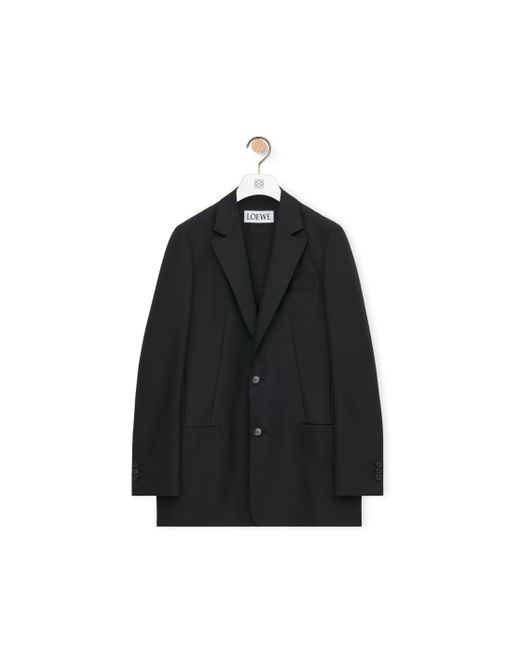 Loewe Black Tailored Jacket In Wool And Mohair