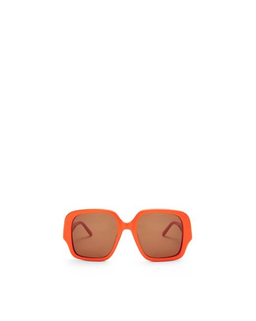 Loewe Orange Square Slim Sunglasses