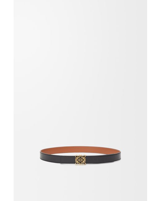 Loewe White Anagram Reversible Leather Belt for men