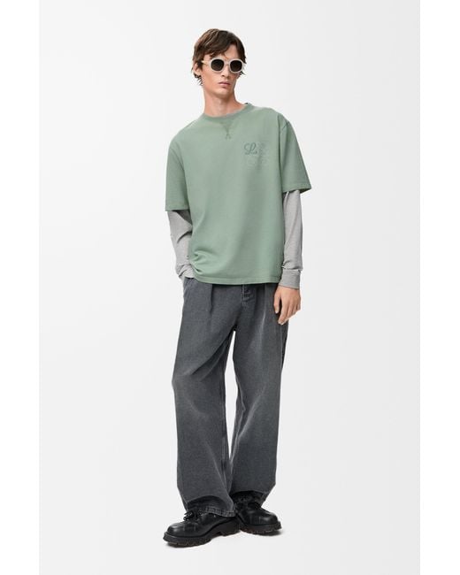Loewe Green Loose Fit T-Shirt for men