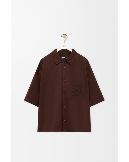 Loewe Brown Short Sleeve Shirt for men