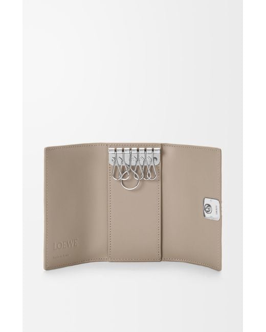 Loewe White Anagram Key Case
