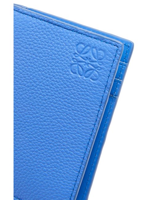 Loewe Blue Leather Bifold Card Holder for men