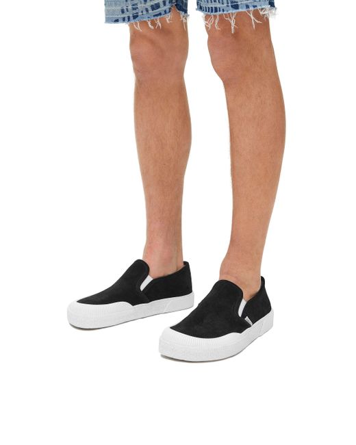 Loewe White Luxury Terra Vulca Slip-on Sneaker In Suede for men