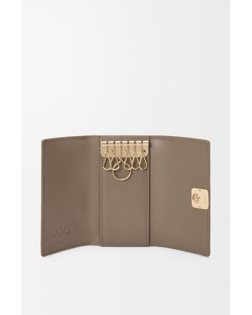 Loewe White Anagram Key Case